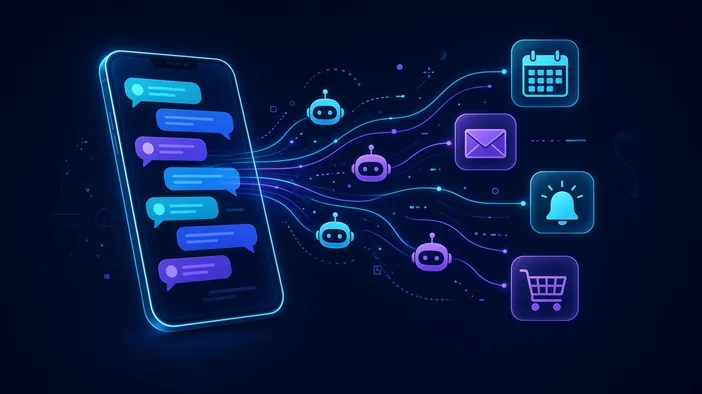 AI agents that work directly inside SMS, iMessage, WhatsApp and Telegram